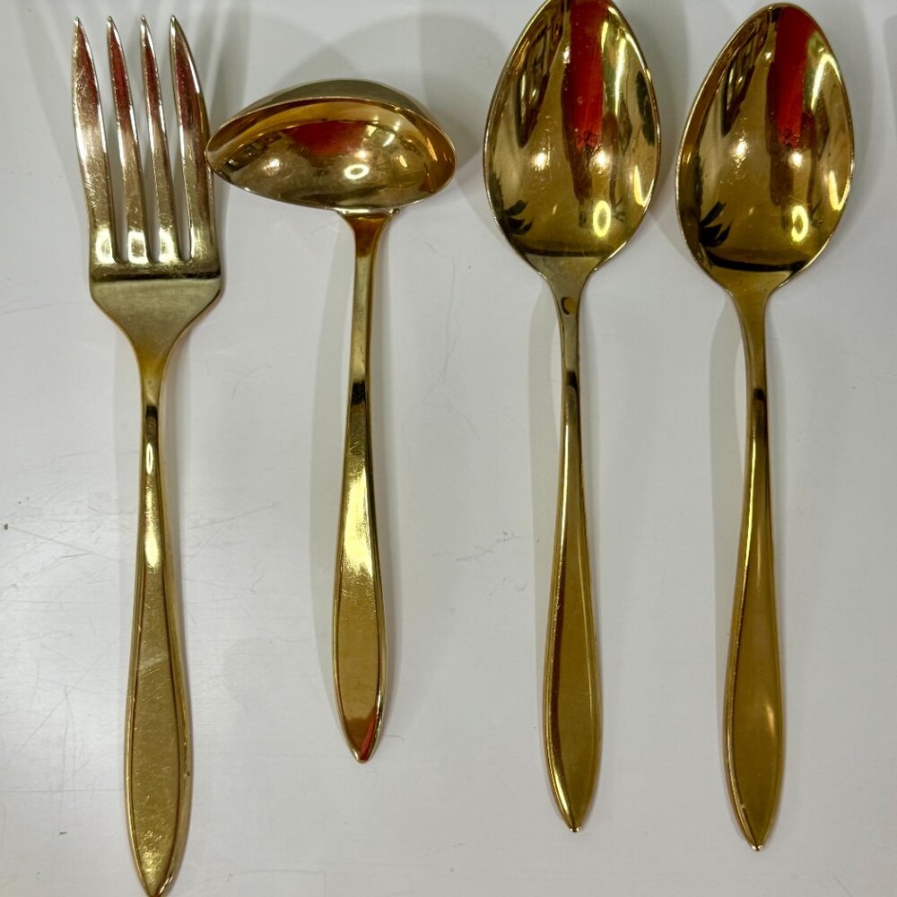 1920s Regal 54-pc set Gold by Dirilyte-Dirigold  w/ Box ~ ANTIQUE - Picture 5 of 17